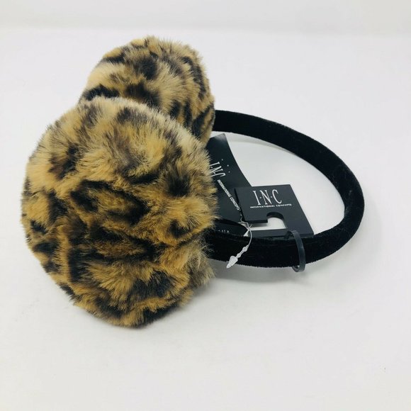 INC Animal Print Faux-Fur Velvet Band Earmuff - Picture 2 of 5
